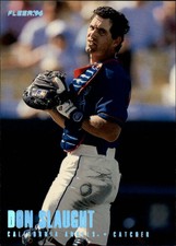 1996 Fleer Update Tiffany California Angels Baseball Card #U21 Don Slaught