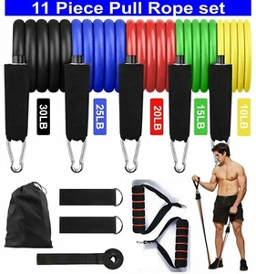 Widerstandsbänder 11 Stück Latex Schlauch Set Upgrade Fitness Training Übung Yoga - Bild 1 von 8