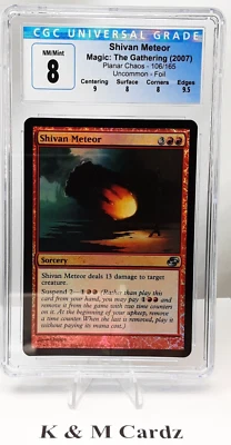 MTG - Planar Chaos - Shivan Meteor - Foil - Graded - CGC 8.0 - Image 1 of 4