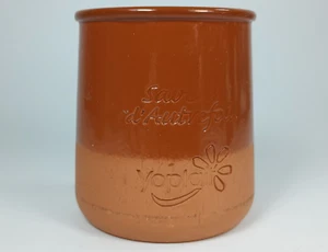 Cerámica de cotano esmaltada taza de arcilla pequeña salsa de inmersión esmaltada terracota sabor del antaño YOPLAIT - Imagen 1 de 5