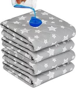 Waterproof Bed Pads 18"x24" 4 Pack Absorbent Pads Non Slip for Incontinence - Picture 1 of 6