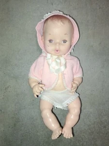 Vintage Doll 1960s Eegee Co. #12 Newborn Baby Girl Doll Drinks and Wets - Picture 1 of 13