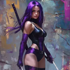 Psylocke 16 x 16 Fine Art Print v23 - Zdjęcie 1 z 1