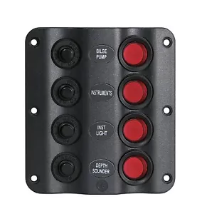 Panel de interruptor basculante rojo onda a prueba de salpicaduras coche barco marino indicador LED UL 12V - Imagen 1 de 4