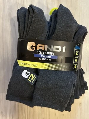 AND1 Gris 12 Pares Calcetines ProPlatinum Crew Arco Compresión Gris Proplatino Foto 1 de 2