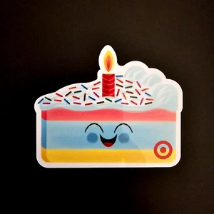 Target Birthday Cake DIE CUT PLASTIC NEW COLLECTIBLE GIFT CARD $0 #2590 - Picture 1 of 1
