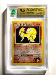 2000 Pokemon Gym Challenge "Brock's Ninetales" 3/132 Holo MNT 9.5 WOTC 1st-Ed - Picture 1 of 6