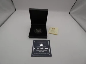 2018 Isle Of Man Sterling Silver Proof 50p Coin - 65th Anniversary Coronation - Picture 1 of 7