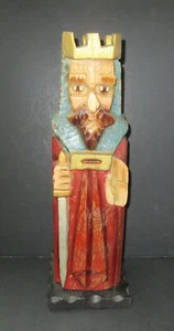 Rare Vinrtage 50's Hand Craved Made In Spain King with Sword Hinged Wine Bottle  - Picture 1 of 6