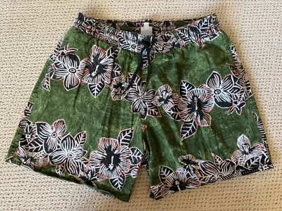 SAUVAGE California batik Tropical Hawaii Bali Hombres Pantalones Cortos Forro Baúl Traje de Baño S Foto 1 de 2