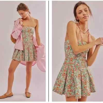 Free People Made Me Smile Floral Printed Mini NWOT Size XL - Image 1 of 4