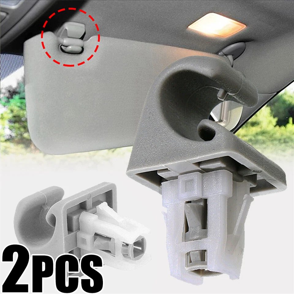 2Pcs Sun Visor Bracket Hook Clip For Toyota Corolla Camry Highlander Prius RAV4 Foto 1 de 4