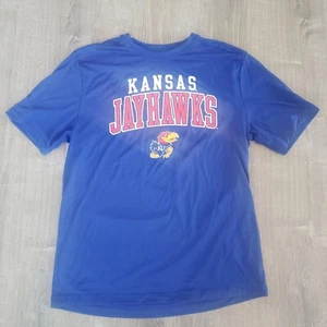Kansas Jayhawks Camicia Uomo Adulto Grande Blu KU Basket NCAA Champion - Foto 1 di 6