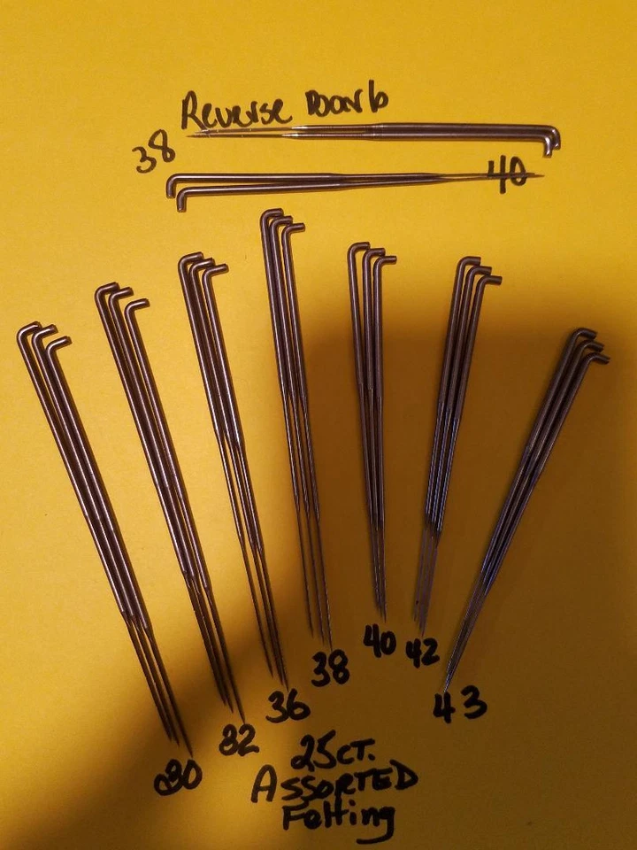 Bethany Arts-25 Ass't FELTING NEEDLES-3 EACH 32-36-38-40-42-43-46 + Reverse