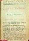 W M Thackeray / Henry Esmond Pocket reprint of the 1852 original