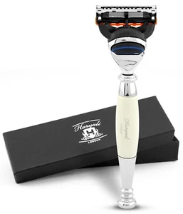 Maquinilla de afeitar Fusion 5 para hombre, maquinilla de afeitar para mujer, maquinilla de afeitar facial, mango de imitación marfil - Imagen 1 de 9
