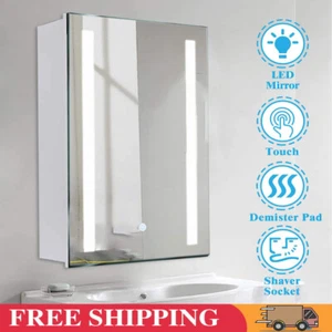 LED Bathroom Mirror Light with Touch Switch Shaver Socket Demister Illuminated - Picture 1 of 12