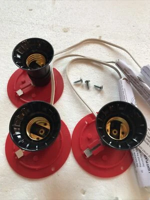 Blow Mold Light Cords Red full size Socket General Foam NEW LOT OF 3 SALE - Image 1 of 4