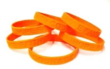 Orange Awareness Bracelets Lot of 6 Pieces Silicone Wristband Cancer Cause New