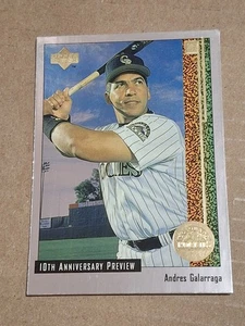 1998 ANDRES GALARRAGA UPPER DECK 10TG ANNIVERSARY BASEBALL CARD #23 ROCKIES EXPO - Picture 1 of 2