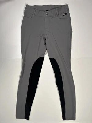 Pantalones Kerrits para mujer grandes pantalones de equitación ecuestres gris botón cierre de cremallera Foto 1 de 4