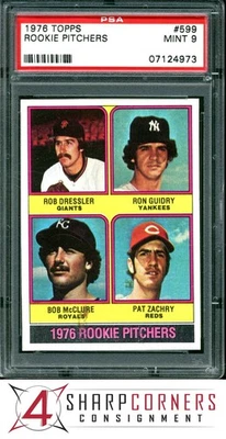 Ron Guidry 1976 Topps #599 radiocontrol Yankees PSA 9 Foto 1 de 3