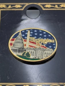 Washington DC White House Capitol Washington Monument Vintage Lapel Pin NOS - Picture 1 of 3