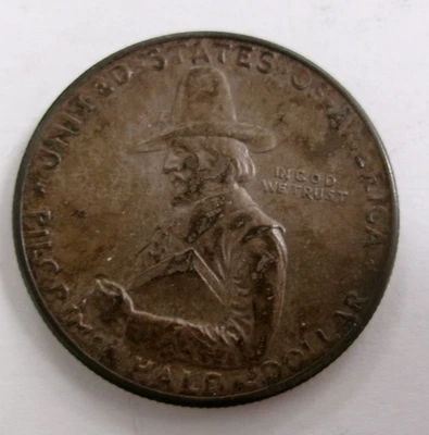 1920 Pilgrim Tercentenary Commemorative Silver Half Dollar - Image 1 of 4