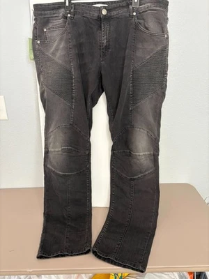 Pierre Balmain Jeans Mens 40 Black Distressed Biker Slim Fit Made In Italy  - Image 1 of 4