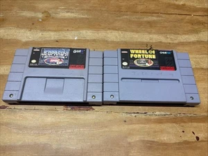 Wheel of Fortune & Jeopardy Edición Deluxe (SNES) Probado y Envío Rápido - Imagen 1 de 9