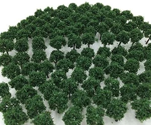 Forest Trees Quantity 50 N Scale diorama Landscape 3cm Dark green F/S w/Track# - Picture 1 of 9