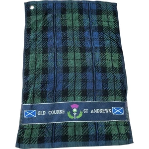 Asciugamano da golf Old Course St Andrews Paterson tartan check borsa a quadri asciugamano Scozia - Foto 1 di 8