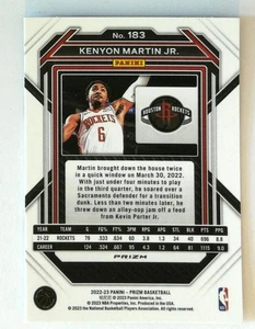 2022-23 Panini Prizm Silver Prizm #183 Kenyon Martin Jr Houston Rockets - Imagen 1 de 2