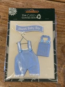 THE CARD COLLECTION Self-Adhesive 3-pc EMBELLISHMENTS “Sweet Baby Boy” NEW! - Picture 1 of 4