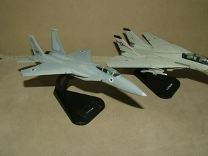 GE FABBRI 1:100 MODEL AIRCRAFT F-14 TOMCAT NAVY JET & F-15A EAGLE BUNDLE - Picture 1 of 9