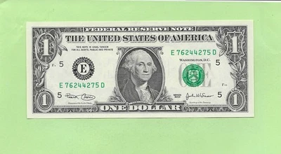 2003 ..UNCIRC $1  E 7624 4275 D .... 2003 $1  E-D      NICE NOTE     FRN - Image 1 of 2