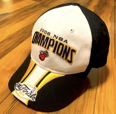 Gorra ajustable blanca vintage 2006 Miami Heat NBA Champions The Finals Foto 1 de 4