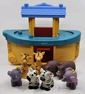 Fisher-Price Little People Arche Noah Boot + Figuren Tiere Giraffen Elefant - Bild 1 von 9
