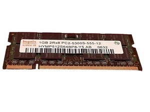 Hynix, 1GB, DDR2 RAM, PC2-5300S, 200Pin, Sodimm, HYMP512S64CP8-Y5 Ab-T.m - Imagen 1 de 3