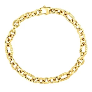 Phillip Gavriel 14kt Gelbgold Kabel Gliederarmband 7,5" 6,5 mm 4 Gramm - Bild 1 von 6