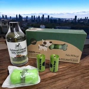 City Life Pet Oatmeal Almond Dog Shampoo and Pets N Bags Bundle 360 Bags Carrier - Picture 1 of 10