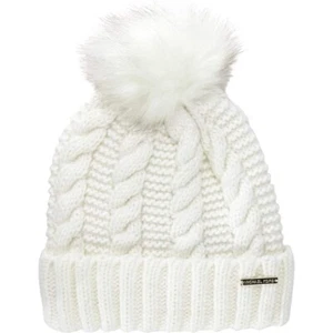 Cappello berretto donna Michael Kors maglia cavo orsacchiotto pile pelliccia sintetica pom - Foto 1 di 6