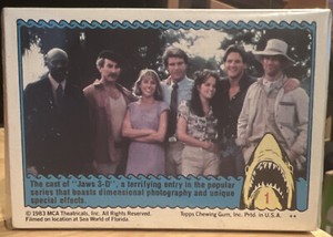 1983 Topps Jaws 3-D Complete NM 44 Card Set With 3D Glasses Lea Thompson