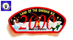 Land Of The Oneidas Council NY 2000 90th Anniversary Red Thread BSA Patch - Bild 1 von 2