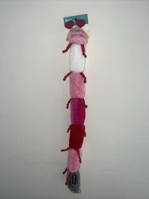 Zippy Paws Caterpillar Deluxe Plush Dog Toy Valentines Day - Image 1 of 3