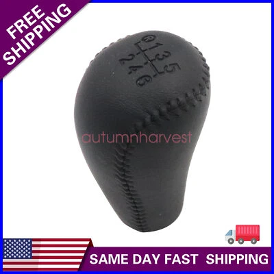 Black Fits for Toyota Tacoma 2005-2015 6 speed Leather Gear Shift Knob - Imagem 1 de 4