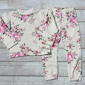 Children’s Place Baby Girl 2 Piece Floral Outfit Size 5T. NWT! Pink Flowers - Picture 1 of 11