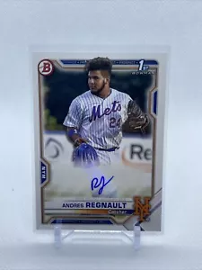 2021 Bowman Andres Regnault 1st Bowman Auto New York Mets - Picture 1 of 2