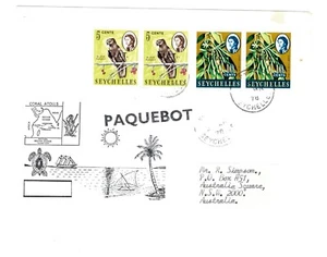 SEYCHELLES - B.I.O.T. Overprints on 1978 PAQUEBOT Cover to Australia - Picture 1 of 1