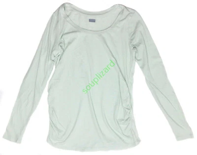 New Old Navy Maternity Clothes Mint Solid L/S Ruche Top Women's NWOT Size L - Image 1 of 4